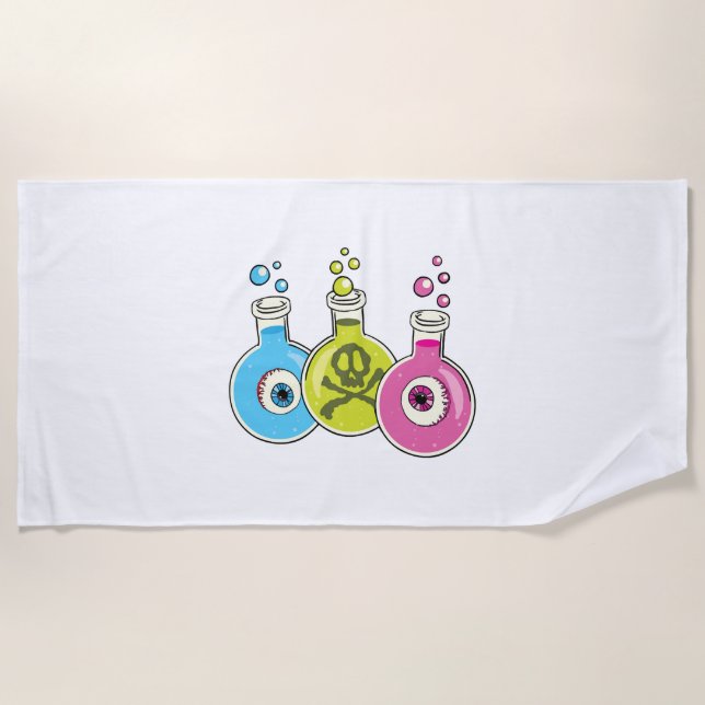 Halloween Chemistry Beach Towel (Front)