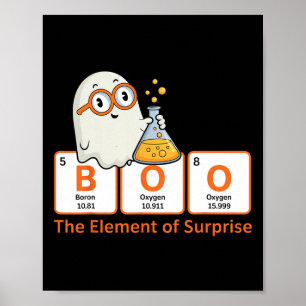 Halloween Chemistry Boo The Element Of Surprise Cu Poster
