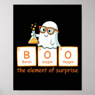 Halloween Chemistry Boo The Element Of Surprise Cu Poster