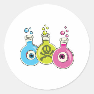 Halloween Chemistry Classic Round Sticker