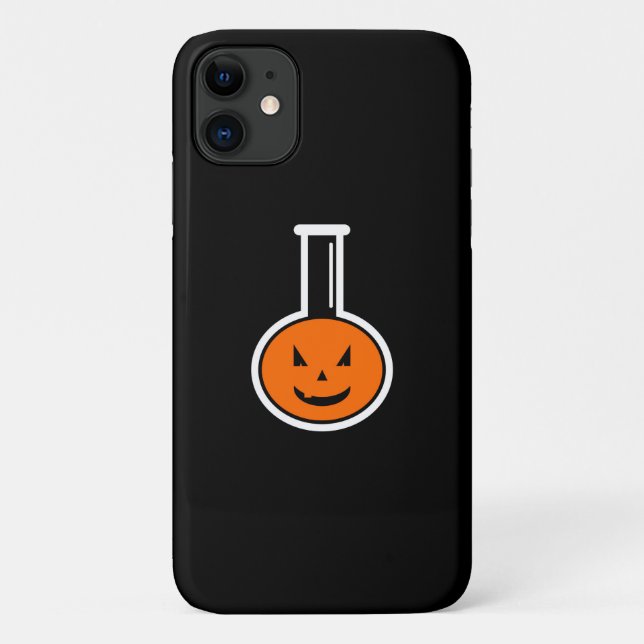 Halloween Chemistry Pumpkin iPhone 11 Case (Back)