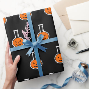 Halloween Chemistry Pumpkin Wrapping Paper