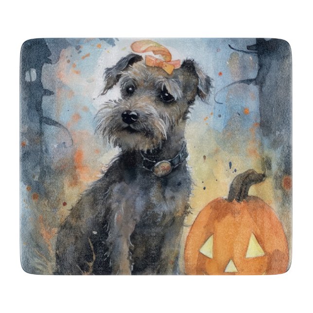 Halloween Chesapeake Bay Terrier With Pumpkins Cutting Board (Front)