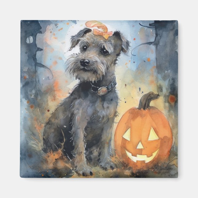 Halloween Chesapeake Bay Terrier With Pumpkins Magnet (Front)