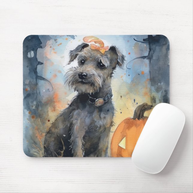 Halloween Chesapeake Bay Terrier With Pumpkins Mouse Mat (With Mouse)