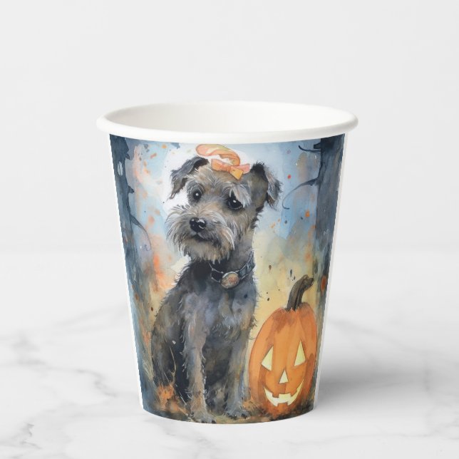 Halloween Chesapeake Bay Terrier With Pumpkins Paper Cups (Front)