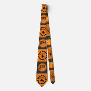 Halloween Chessboard Tie