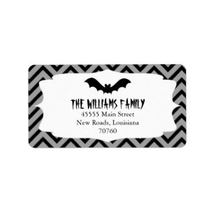 Halloween Chevron Label