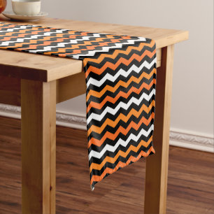 Halloween Chevron Stripe Long Table Runner