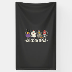 Halloween Chick or Treat Funny Chicken Costume Des Banner
