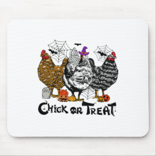 Halloween Chicken Chick Or Treat Spooky Season Pum Mouse Mat