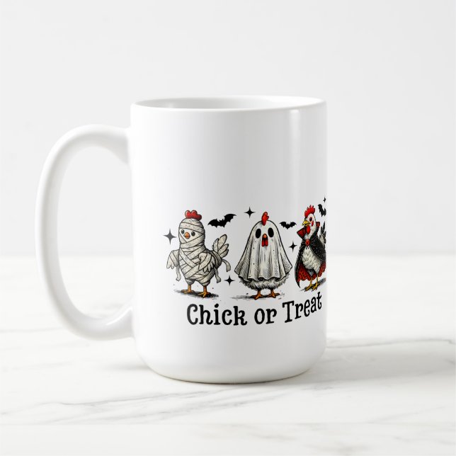 Halloween Chicken Costume Funny Chick Design 🎃👻 Coffee Mug (Left)