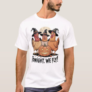 Halloween Chicken Fall Farm Animals T-Shirt