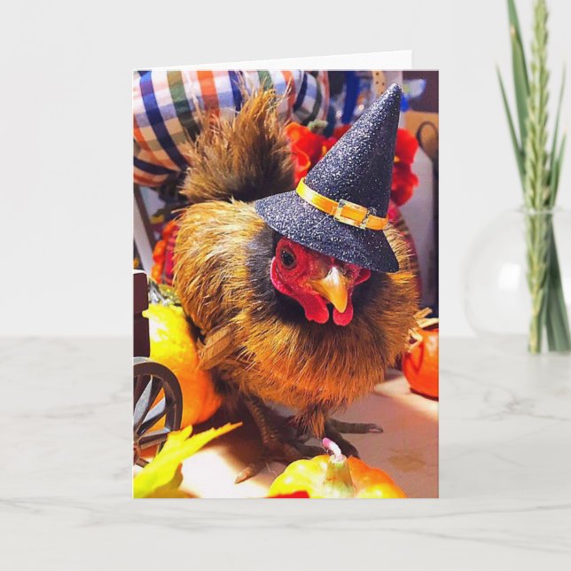 Halloween Chicken Holiday Card (Front)