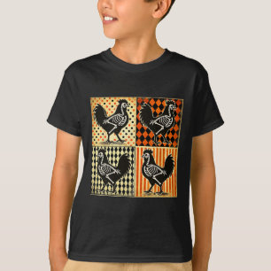 Halloween Chicken Skeleton Chicken Farm Animal Spo T-Shirt
