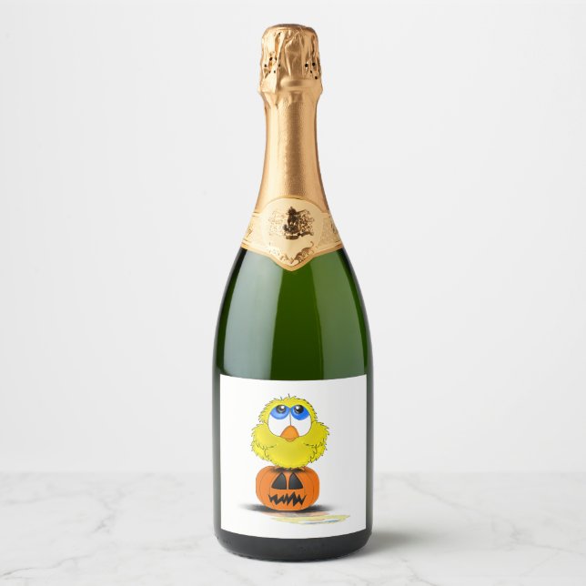 Halloween Chicken Sparkling Wine Label (Front)