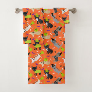 Halloween Chihuahua Bath Towel Set