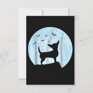 Halloween Chihuahua Dog Gift Trick or Treat RSVP Card