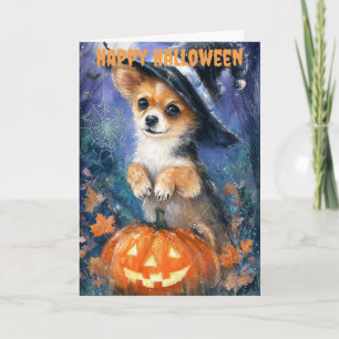 Halloween Chihuahua Dog Holiday Card