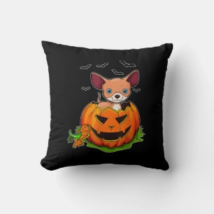 Halloween Chihuahua Dog Lovers Pumpkin Grunge Jack Cushion
