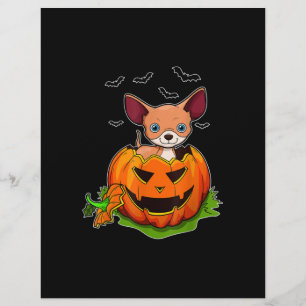 Halloween Chihuahua Dog Lovers Pumpkin Grunge Jack Custom Letterhead