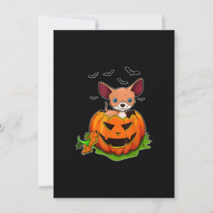 Halloween Chihuahua Dog Lovers Pumpkin Grunge Jack Thank You Card