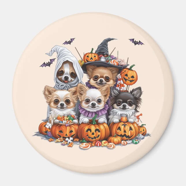 Halloween Chihuahua Dogs Magnet (Front)