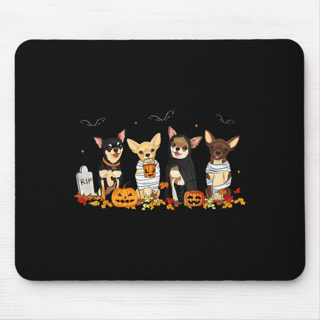 Halloween Chihuahua Ghost Soky Chihuahua Lovers Do Mouse Mat (Front)