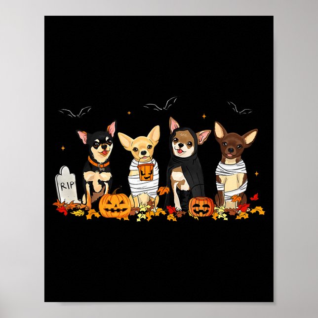 Halloween Chihuahua Ghost Soky Chihuahua Lovers Do Poster (Front)