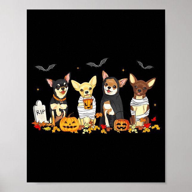 Halloween Chihuahua Ghost Soky Chihuahua Lovers Do Poster (Front)