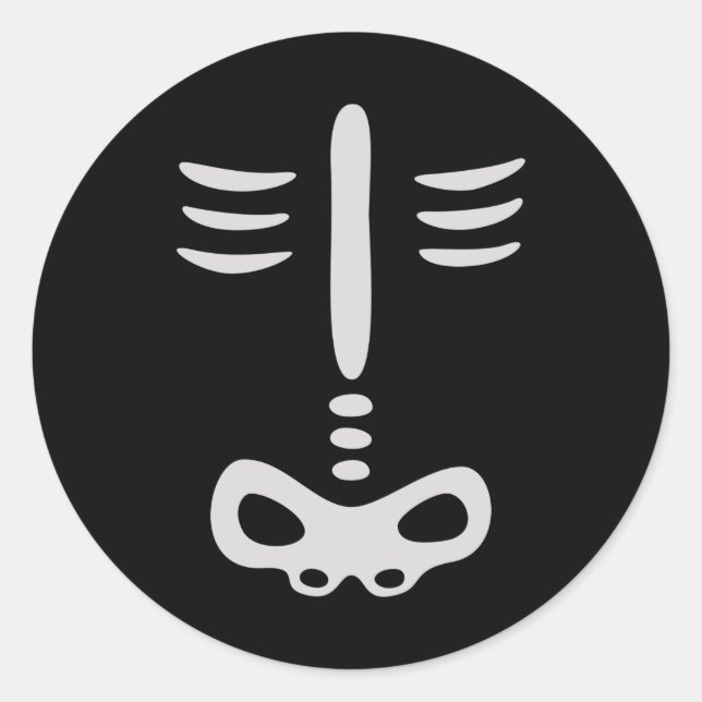 Halloween Children Skeleton Costume Classic Round Sticker (Front)