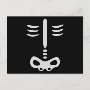 Halloween Children Skeleton Costume Postcard