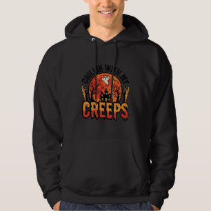 Halloween Chillin With My Creeps Vintage T-Shirt D Hoodie