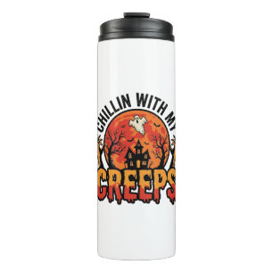 Halloween Chillin With My Creeps Vintage T-Shirt D Thermal Tumbler