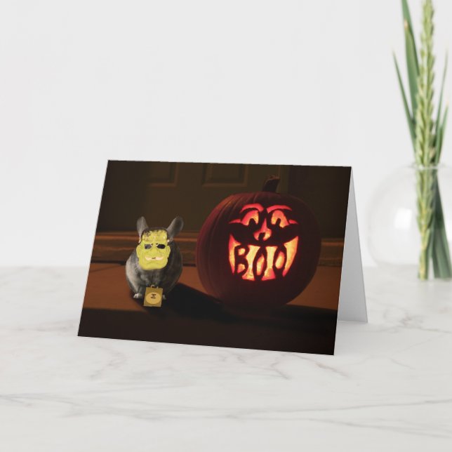 Halloween Chinchilla Card (Front)