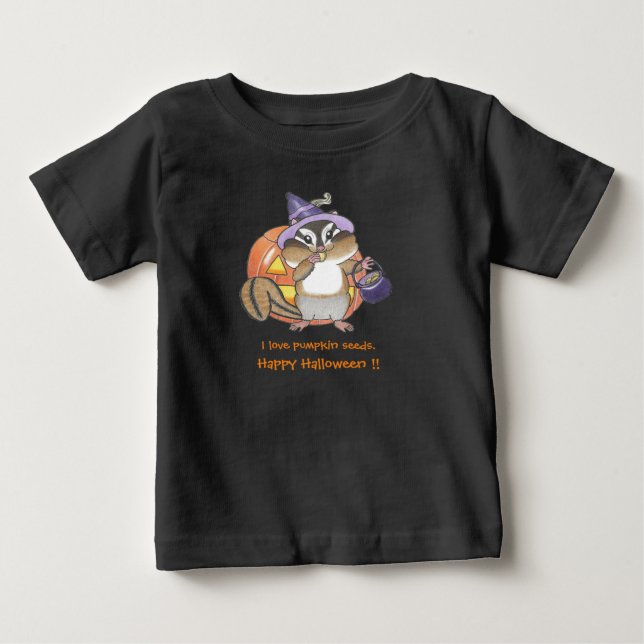 Halloween Chipmunk (Squirrel) Baby T-shirt (Front)