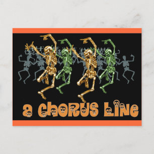 Halloween Chorus Line Postcard