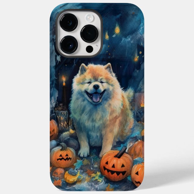 Halloween Chow Chow With Pumpkins Scary  Case-Mate iPhone Case (Back)