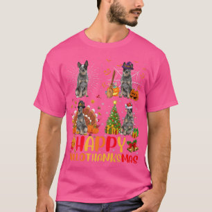 Halloween Christmas Funny Blue Heeler Dog Hallotha T-Shirt