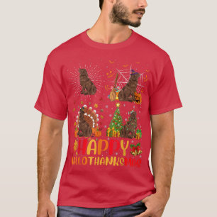 Halloween Christmas Funny Newfoundland Dog Halloth T-Shirt