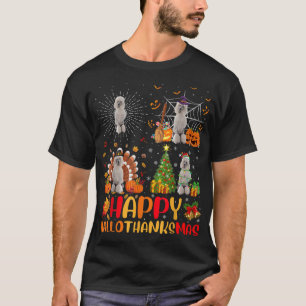 Halloween Christmas Funny Standard Poodle Dog Hall T-Shirt