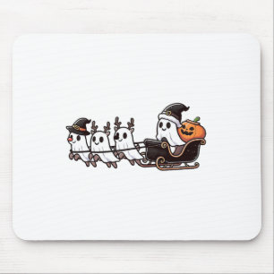 Halloween Christmas Santa's Reindeer Ghost Happy G Mouse Mat