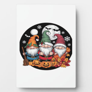 Halloween Christmas Thanksgiving Gnomes Classic T- Plaque