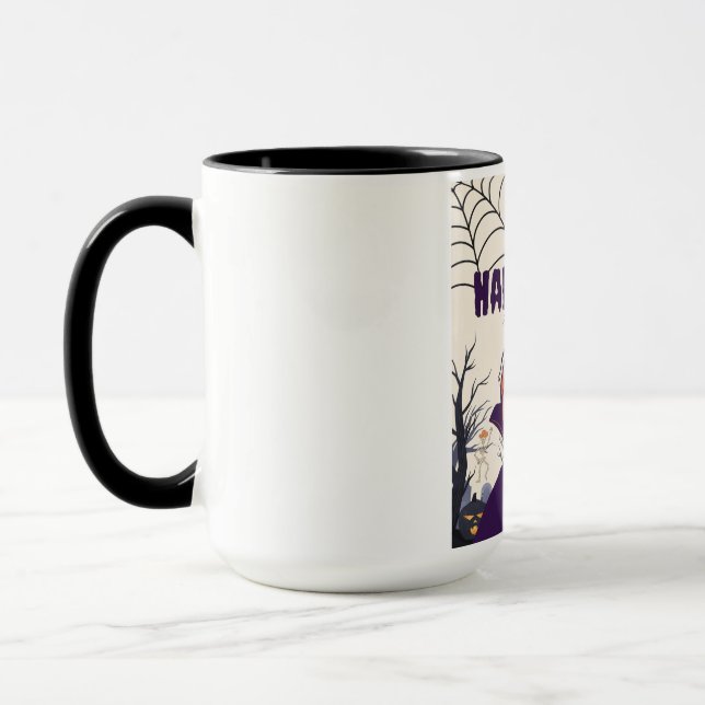Halloween – citrouille sombre et sorcier mug (Left)