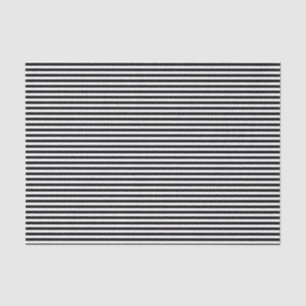 Halloween Classic Black White Horizontal Stripes Tissue Paper