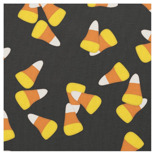Halloween classic candy corn pieces pattern fabric (Close Up)