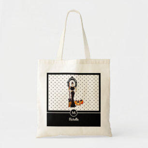 Halloween Classic Elegant Long Black Dress Fashion Tote Bag