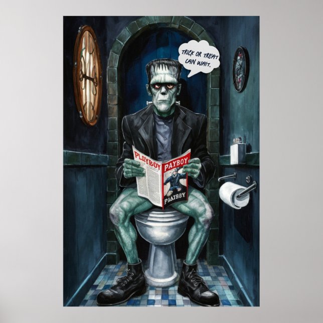 Halloween Classic Monster on the John Funny Poster (Front)