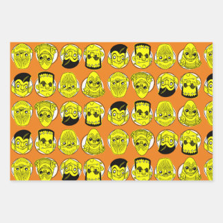 Halloween Classic Movie Monsters Wrapping Paper