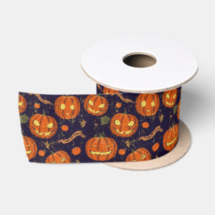 Halloween,classic,pumkin,vintage patten,scary,cute satin ribbon